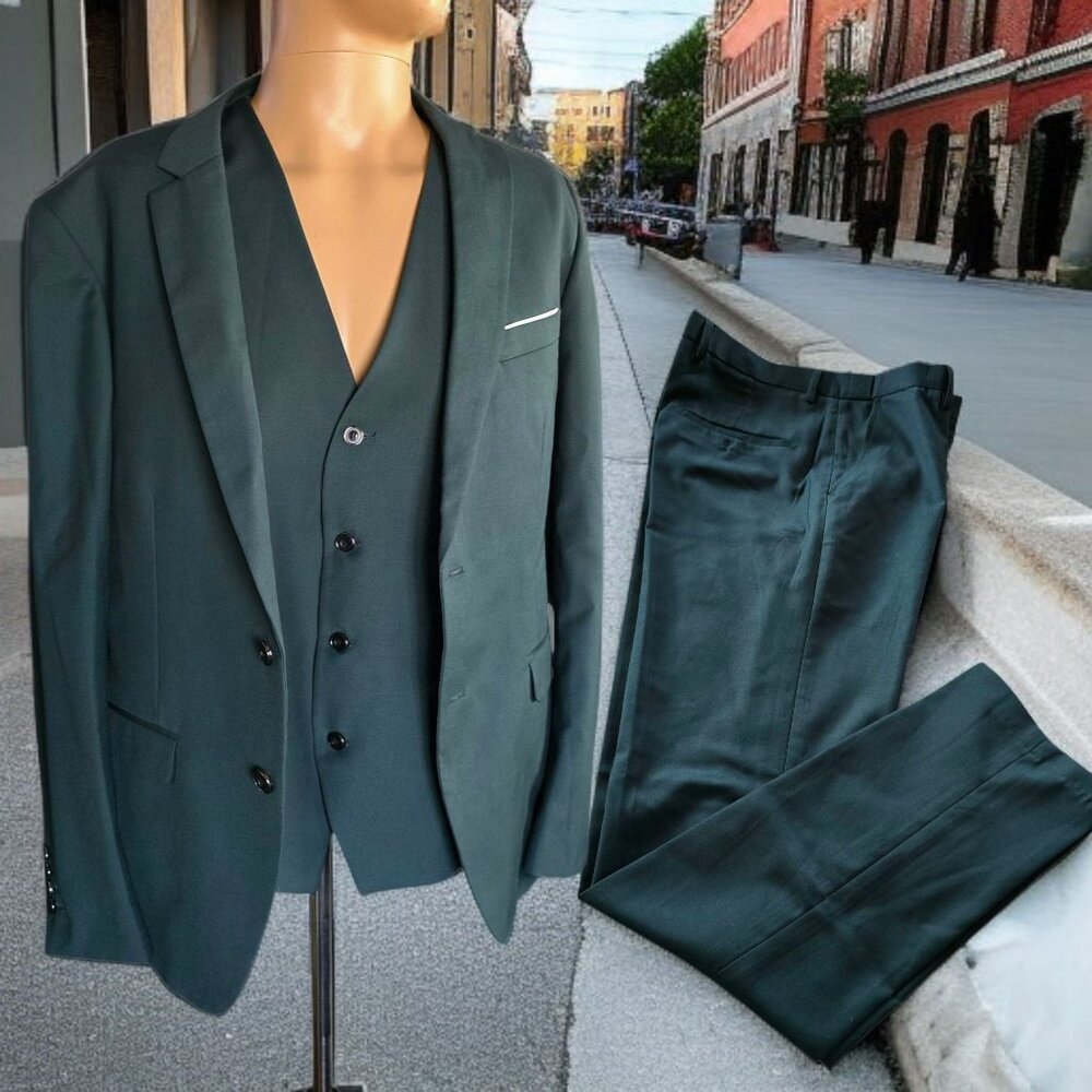 EASTSIDE (MED-Men) 3PC Suit Pants Vest and Jacket Wedding Formal Dress Up